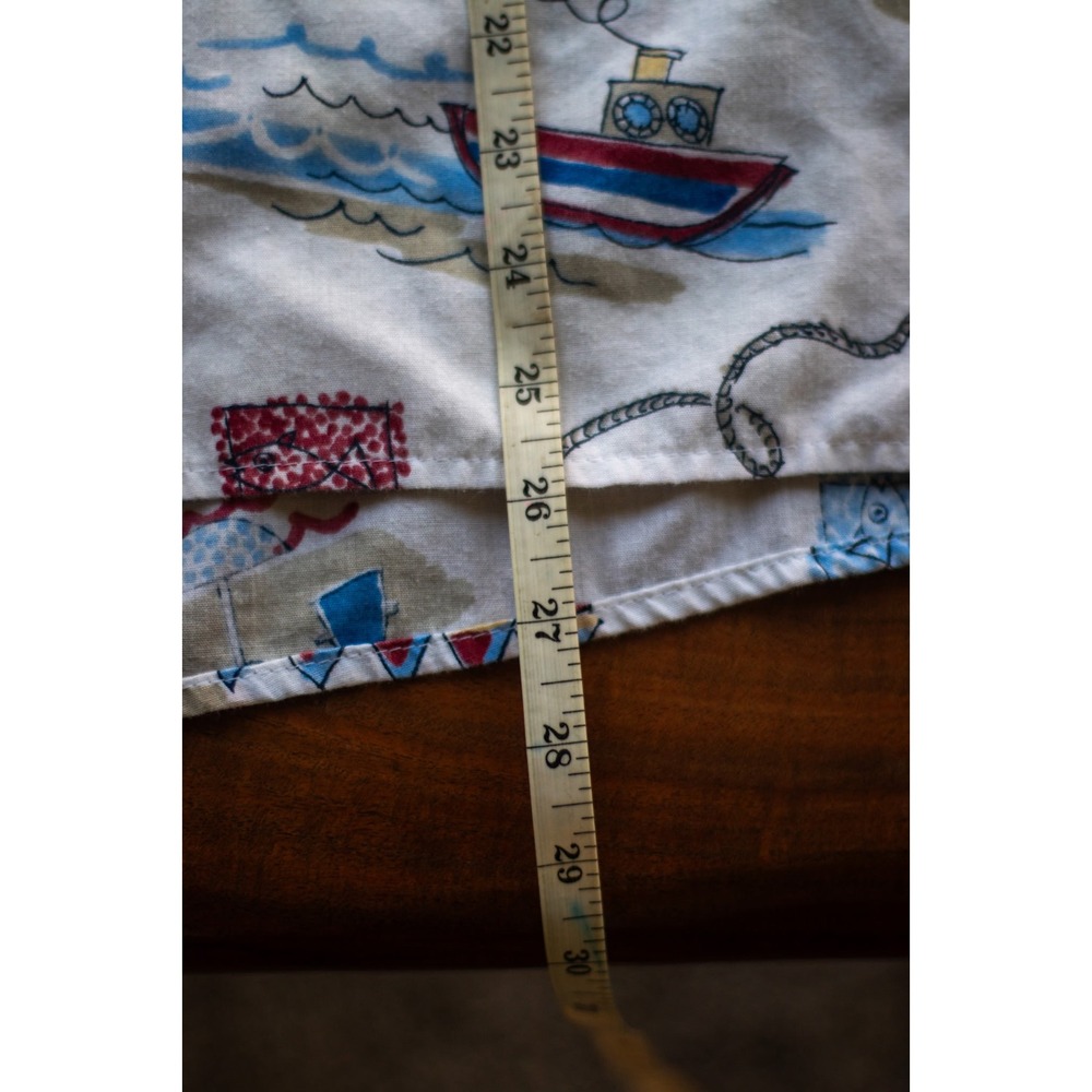 Vtg 90s Tapestry Camp Shirt 22/24 2X Novelty Postcard Coastal Grandmacore Cream - Picture 6 of 6